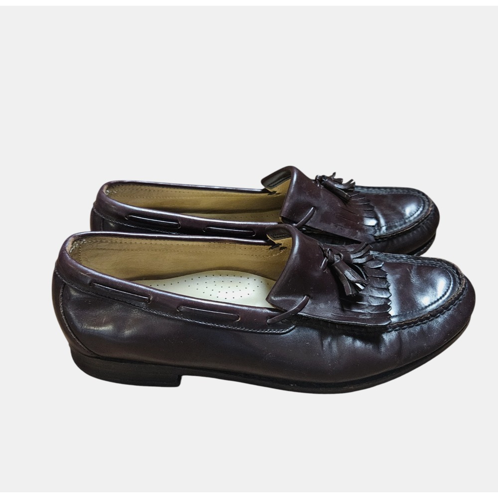 SAS Kiltie Tassel Cordovan Moc Toe Dress Loafers Shoes 11 M Comfort Old Money